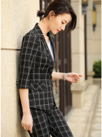 女士职业修身显瘦西装套装132-9837外套8051裤子图2