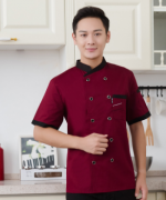 酒店餐饮厨房后厨厨师长短袖厨师服上衣五色厨半袖21-C0201004