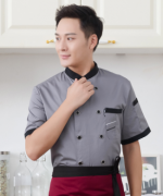 酒店餐饮厨房后厨厨师长短袖厨师服上衣五色厨半袖21-C0201004图2