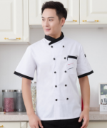 酒店餐饮厨房后厨厨师长短袖厨师服上衣五色厨半袖21-C0201004图3