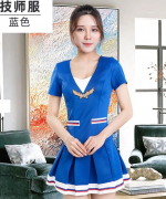 新款女子时尚性感V领百褶裙工作服设计套装182-1229