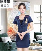 新款女子时尚性感沐足美容院技师职业服套装182-1228