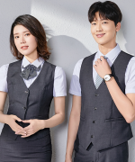 2020新款职业装商务正装工作服哔叽料男女马甲129-611图1