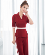 足浴技师工作服足疗桑拿按摩洗浴沐足技师服套装42-2229