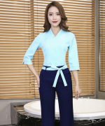 美容师按摩桑拿沐足spa养生馆技师工作服42-2183