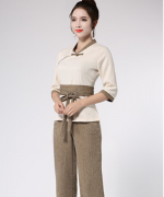美容师按摩桑拿沐足spa养生馆技师工作服42-2166