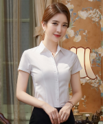 女短袖职业夏季韩版新款OL上衣面试寸衫工作服商务正装衬衣171-722D