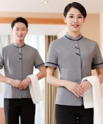 亚麻双杠保洁服短袖上衣45-8816-8820