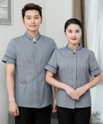 酒店客房新圆扣短袖保洁服上衣87-2003