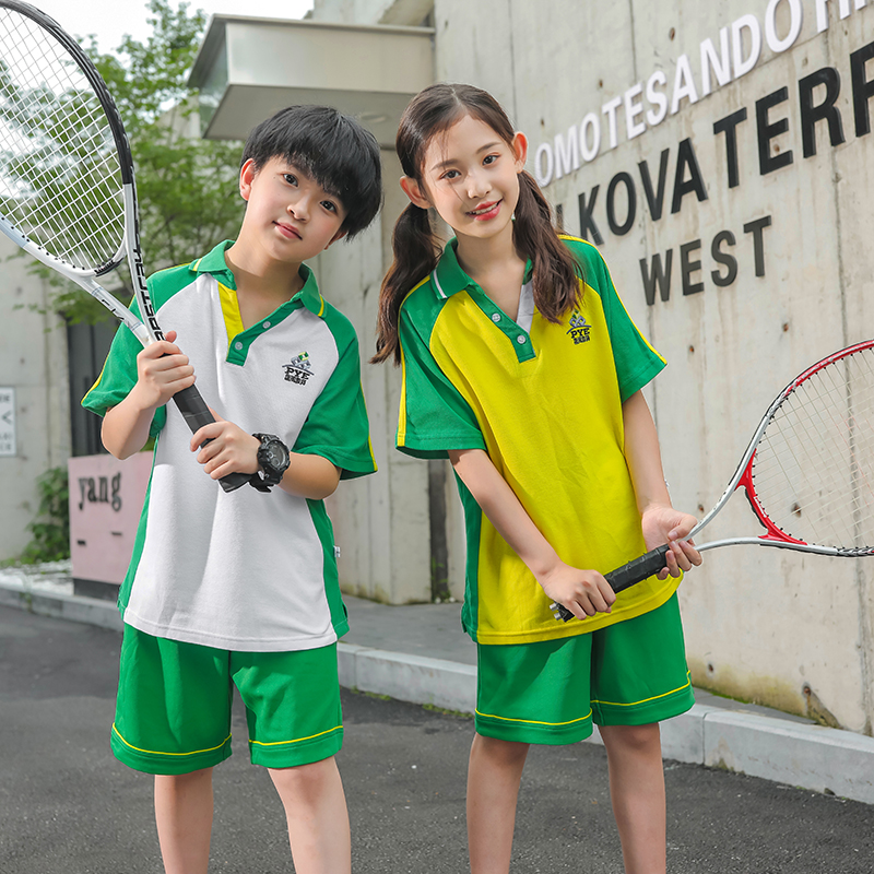 广州番禺小学生夏装校服Y领短袖上衣女款ZP-M004上衣女