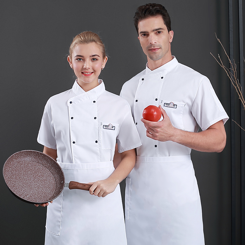 餐饮厨房后厨短袖厨师服小帽子98-C0201020