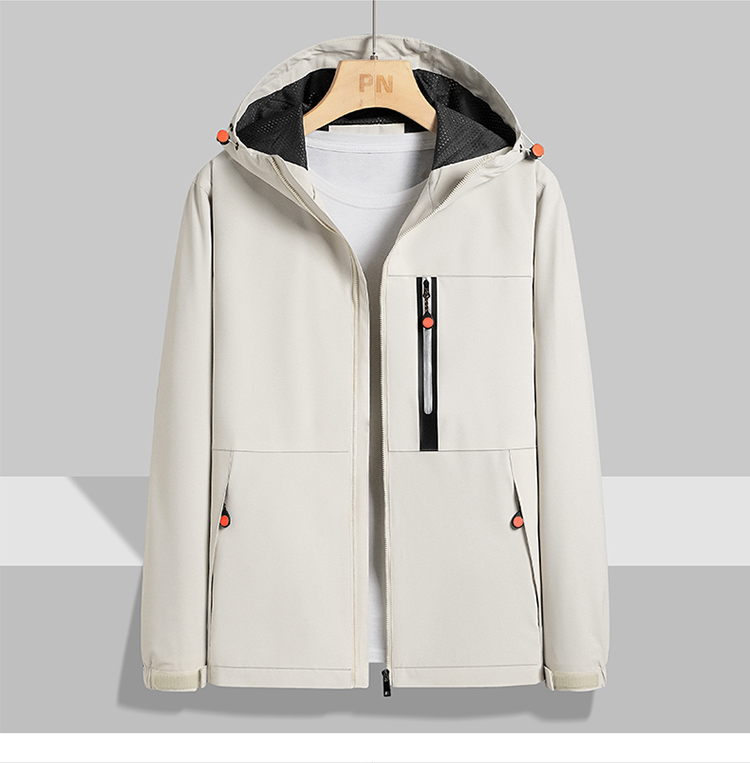 秋薄款户外运动登山服夹克开衫单衣休闲宽松冲锋衣情侣款KM-LP2188图4