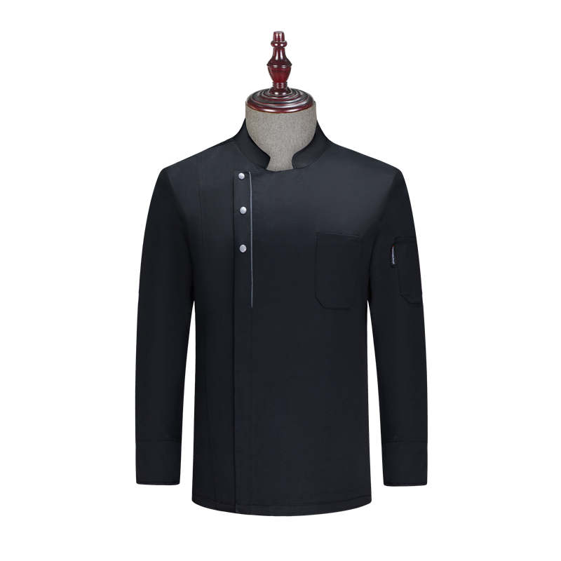 棉卡尼三扣长袖厨师服上衣H20-AC22-5020图2