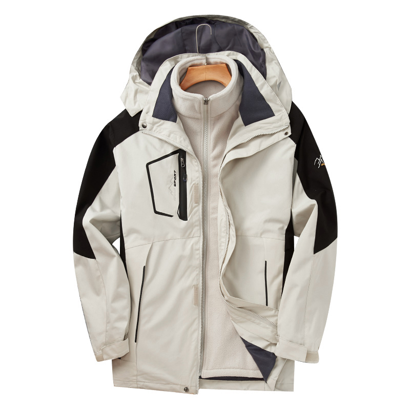 防风防水可拆卸户外登山服三合一冲锋衣男款KF-20207男图2