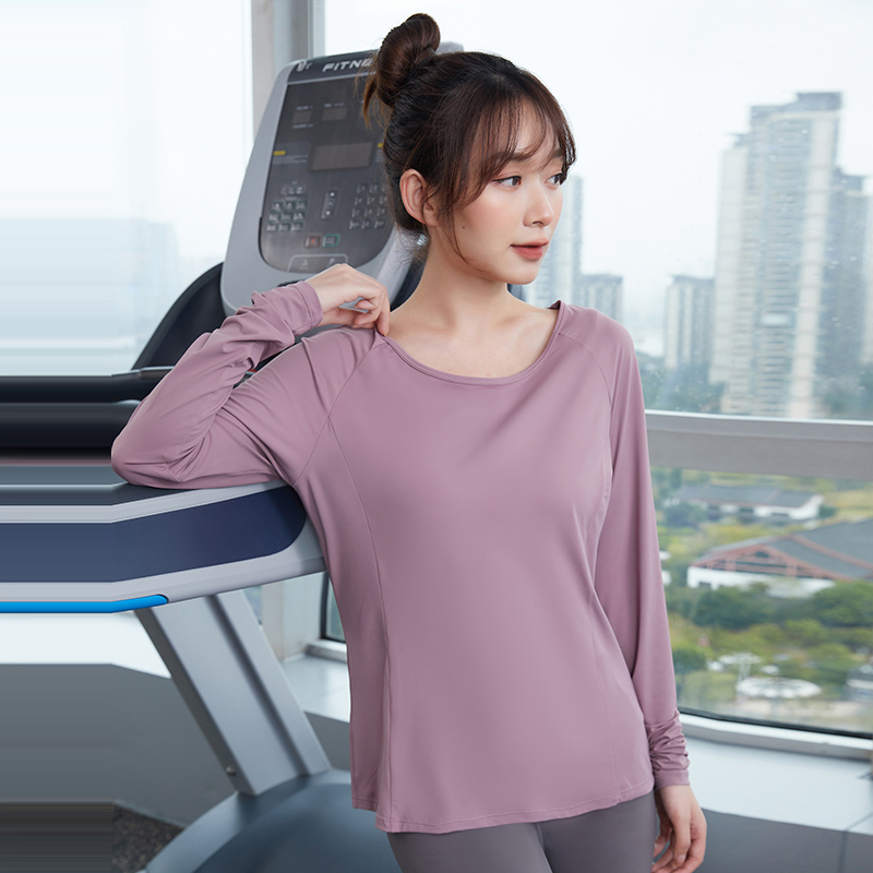 轻盈拼纱瑜伽长袖运动健身女款G07-FBF211377-79图3