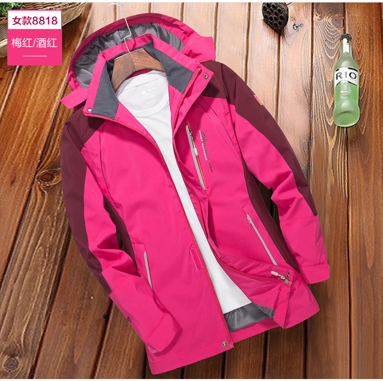 春秋单层冲锋衣登山服女款KF-8818女图3