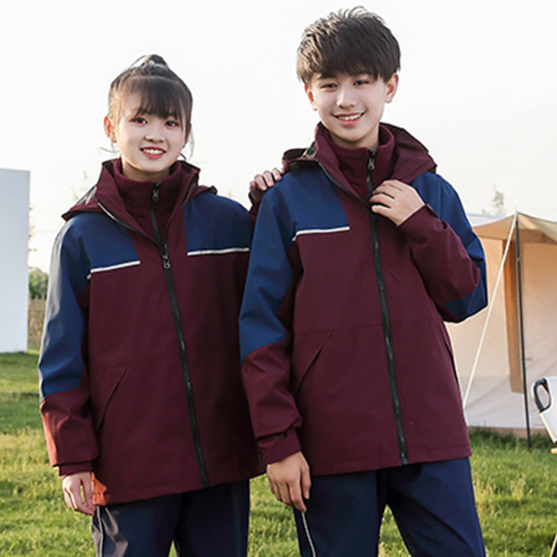 户外冲锋衣摇粒绒内胆三合一可拆卸登山服童款ZT1-9202童图2