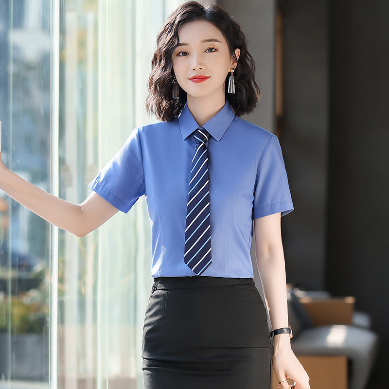 商务免烫短袖衬衫男女款DY1-ML217-2214衬衫短袖图2