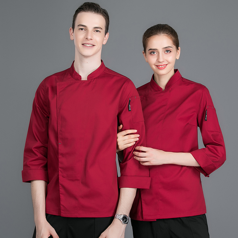 全工艺涤棉套结长袖厨师服H02-21LY072-075图3
