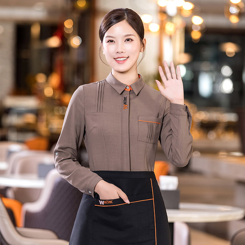 waiter衬衣餐饮服务员工作服H01-2022-35女款图2