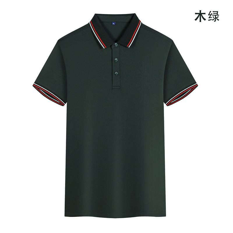 200克天丝绸丝棉红白条纹夏季POLO衫GJ22-S388图6