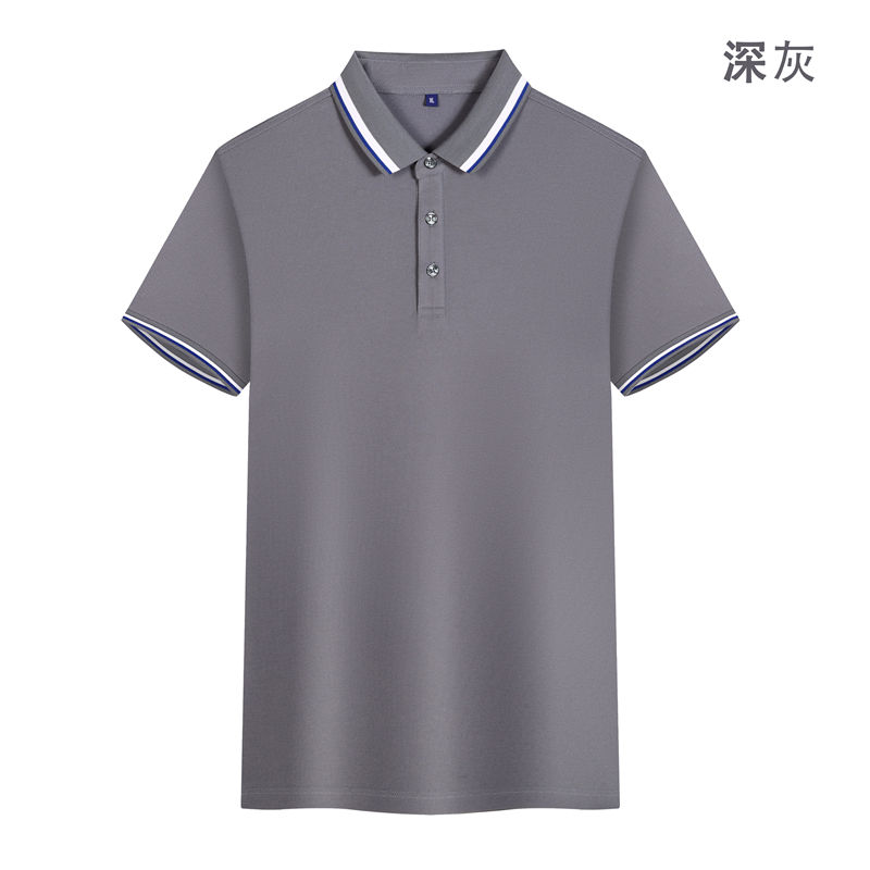 215克六角珠蜂窝棉红白杠短袖POLO衫GJ22-W3图17