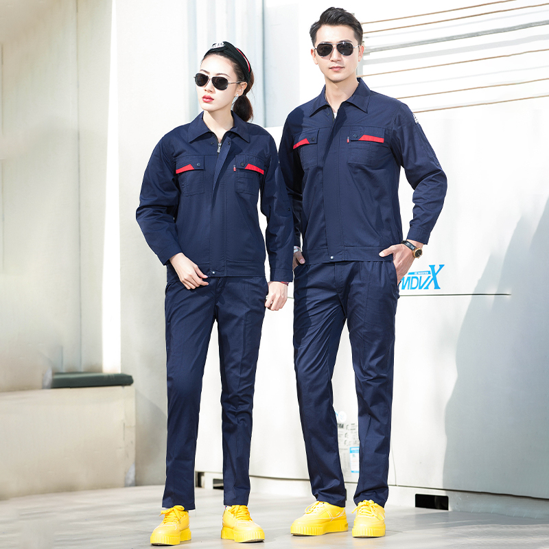 防静电细斜纹夏装长袖工装劳保服套装B01-730L-732L套装图3