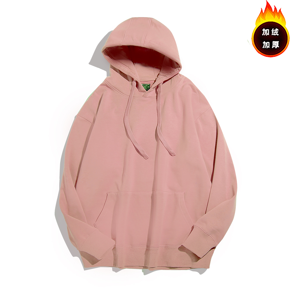 450g银狐绒套头加绒加厚纯色连帽卫衣BQ1-r-001图10