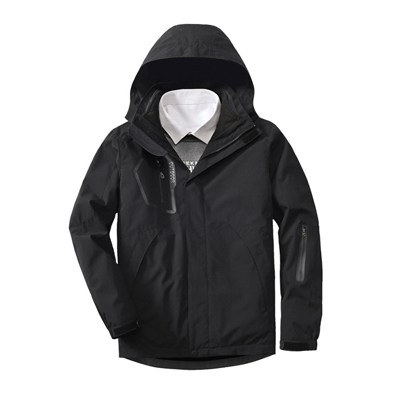 三合一可拆卸加绒外套冲锋衣冬季户外登山服情侣款KM-1202cfy图10
