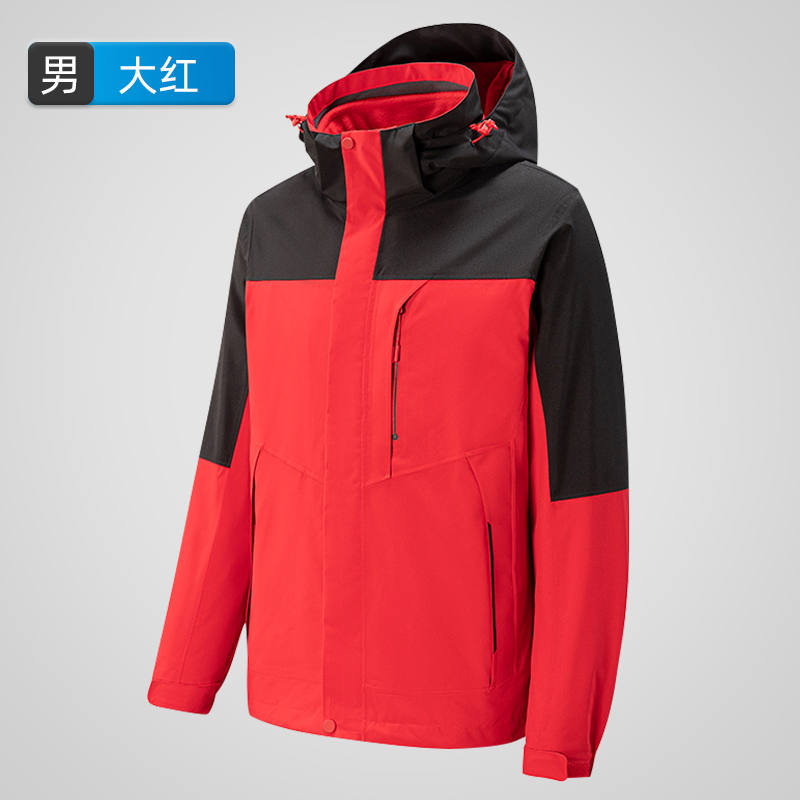 新款户外防风防水三合一抓绒内胆冲锋衣男款KT2-220905图2