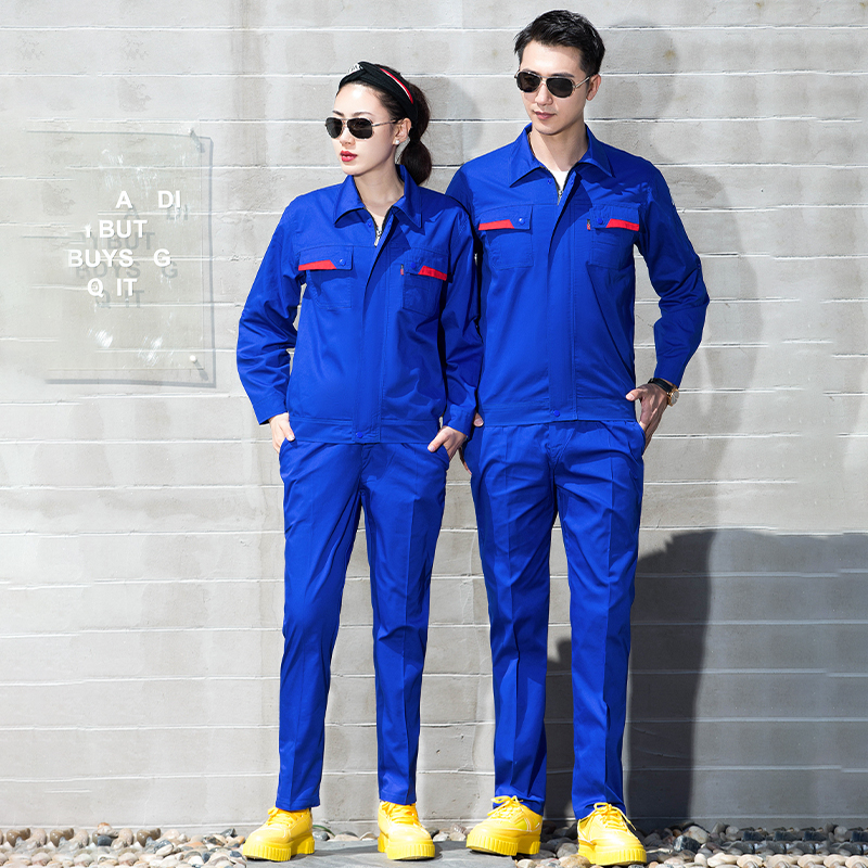 防静电细斜纹夏装长袖工装劳保服套装B01-730L-732L套装图2