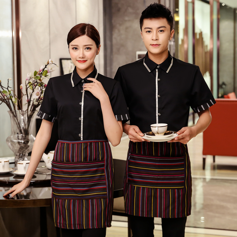 服务员工作服织带衬衣+围裙H19-L021图6
