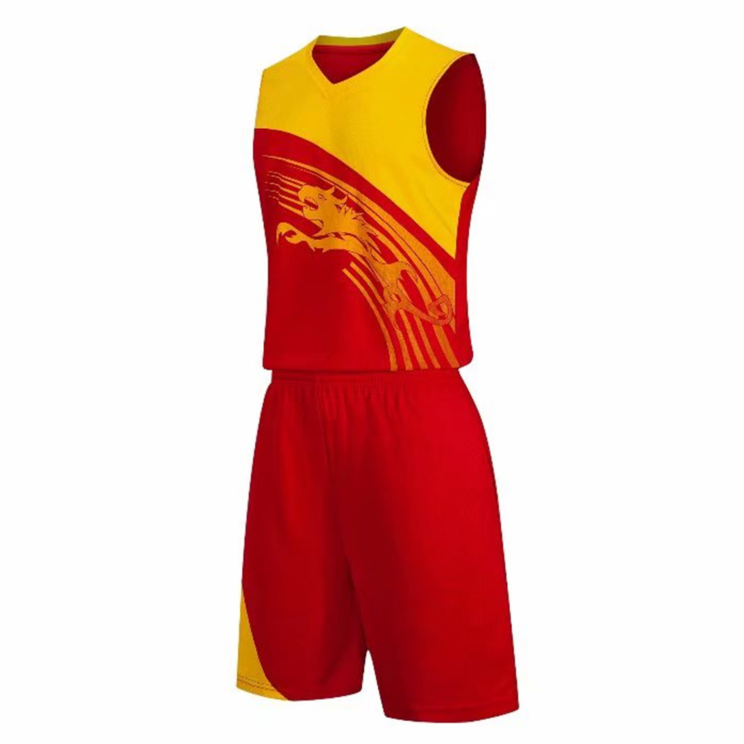 撞色透气运动篮球服G12-861成图3