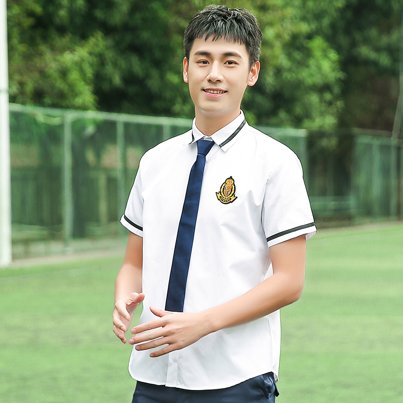 学院风中学生翻领校服H18-1930衬衫图6