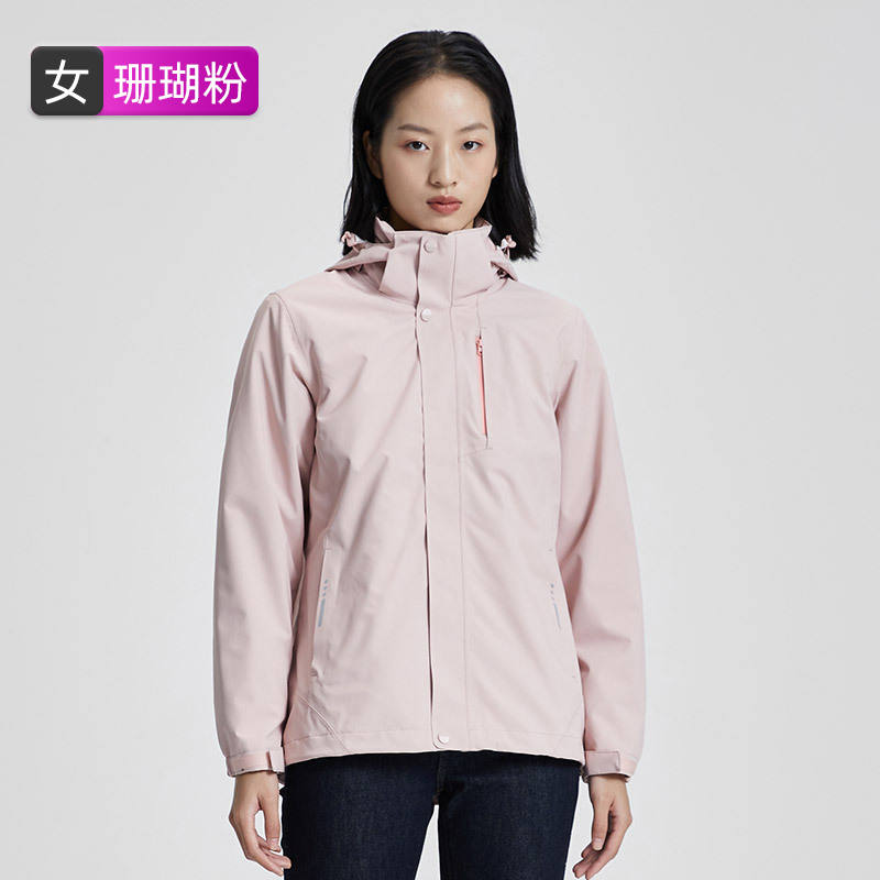 登山服防水防风三合一摇粒绒内胆冲锋衣女款KT2-110842图6