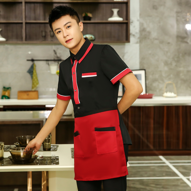 王者衬衣服务员工作服上衣+围裙H19-L013图5