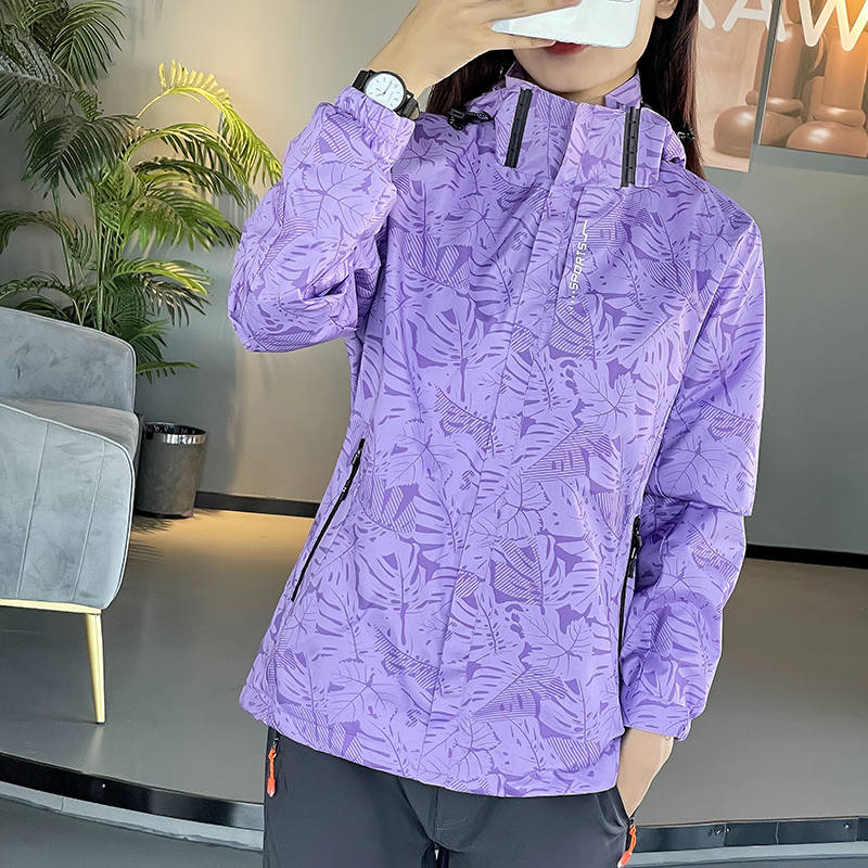 登山运动防刮防水单层外套冲锋衣女款KM-7618图4