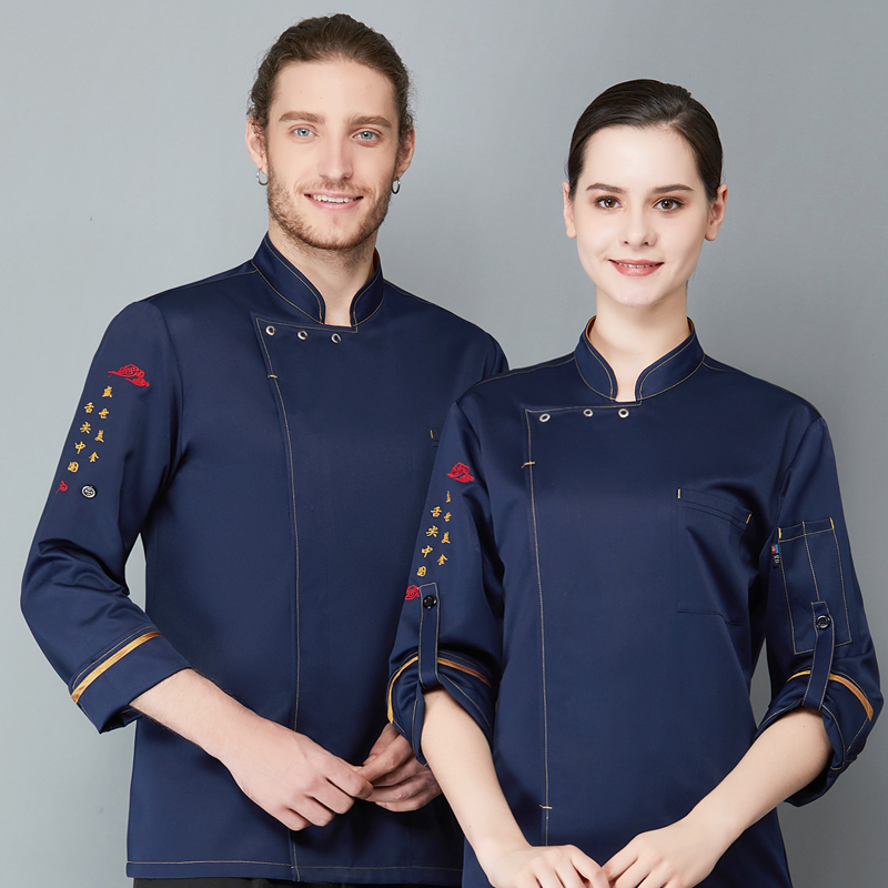 精纺棉舌尖中国长袖厨师服男女通款H02-21LY037-039图3