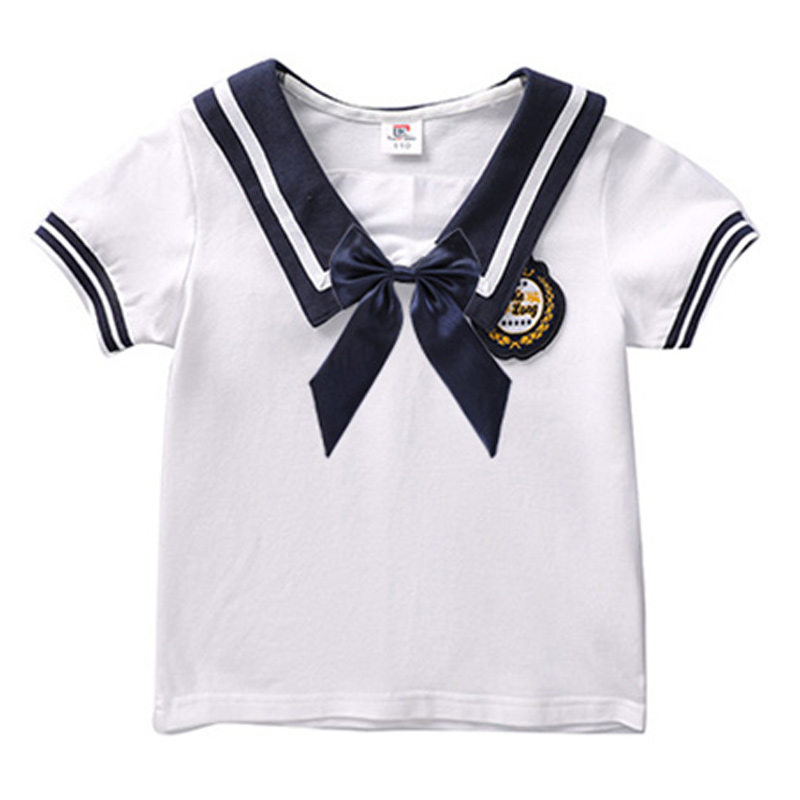 夏季学院运动风儿童校服单件短袖455-8218（含徽章）图2