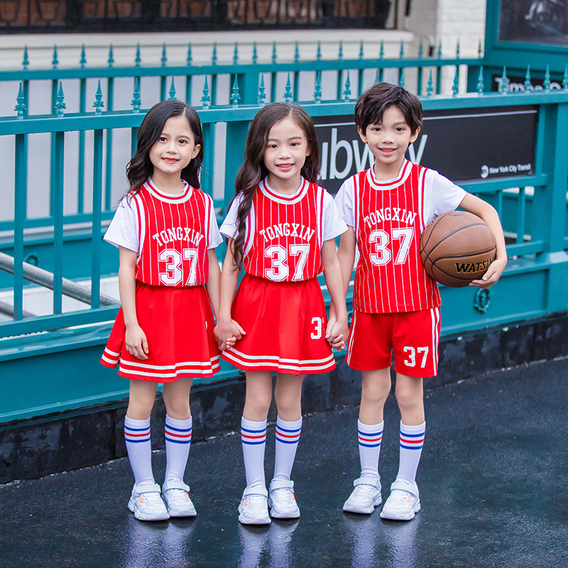 运动风幼儿园园服短袖套装455-8116图2