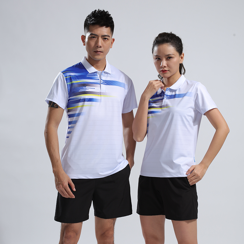 排球乒羽运动插色翻领休闲服套装女款55-8009女图4