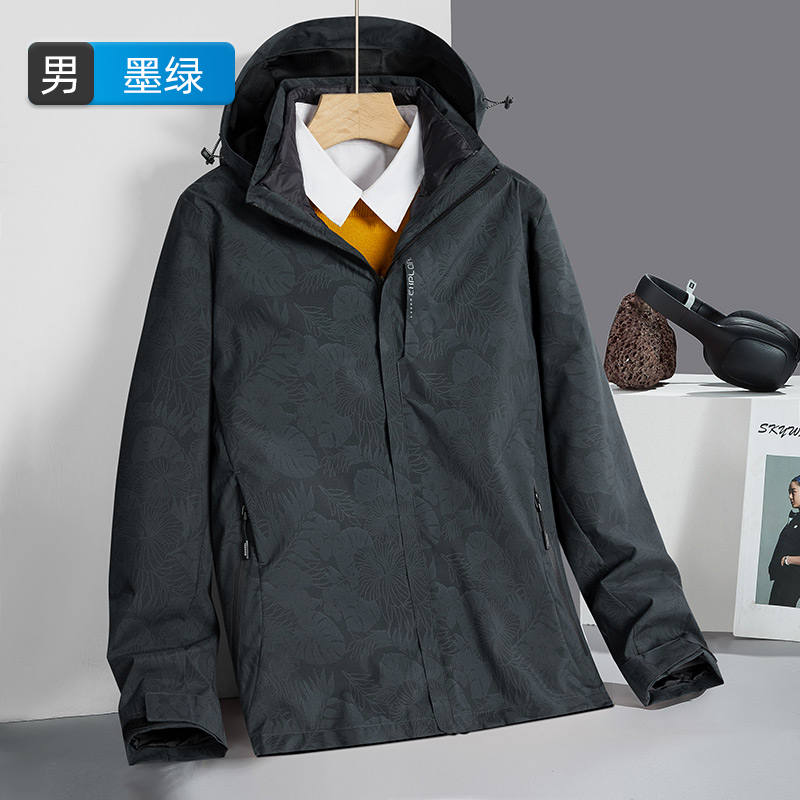 情侣款户外多功能三合一抓绒内胆冲锋衣男款KT2-9288A图2