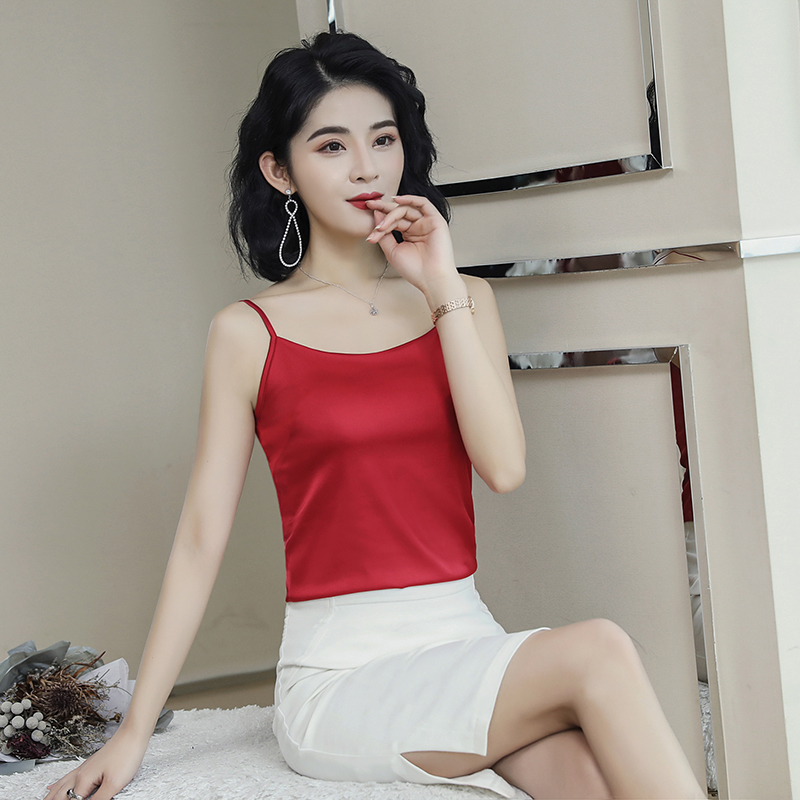 混纺真丝弹力段真丝吊带女DR1-1871图3