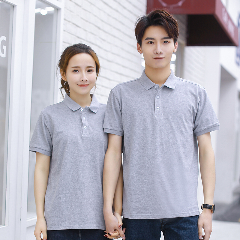 220g全棉经典商务翻领短袖POLO衫男女款GT3-127成人图14