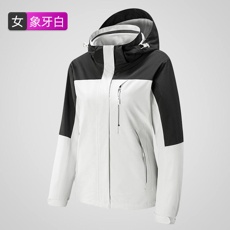 新款户外防风防水三合一抓绒内胆冲锋衣女款KT2-220906图2