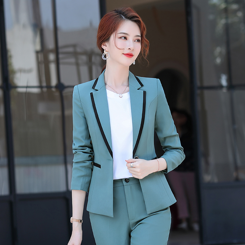 商务修身单扣西装外套女170-9023外套图2