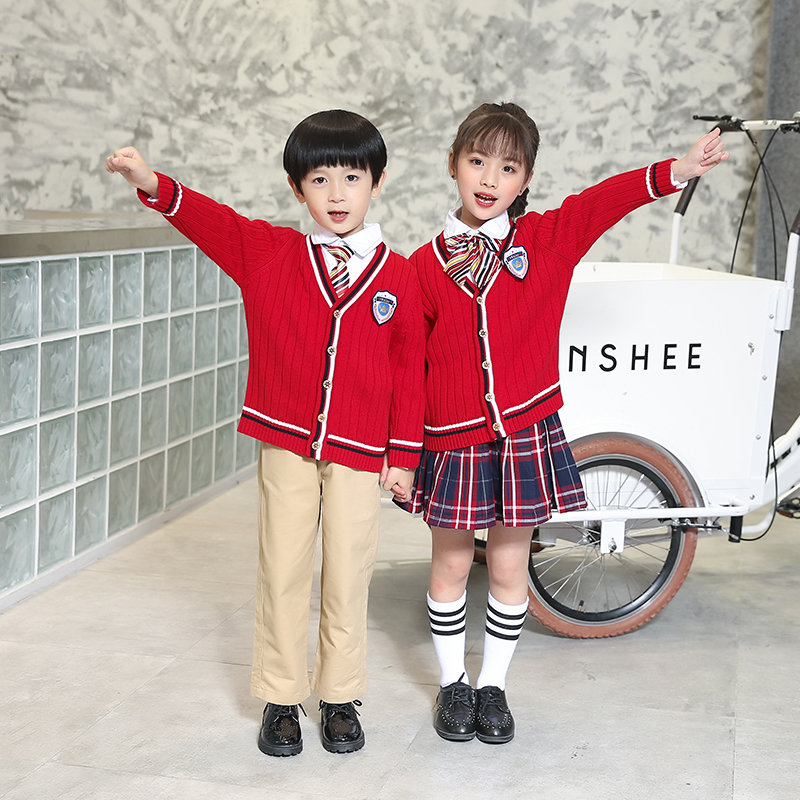 小学生儿童英伦学院风校服四件套套装894-8832图2