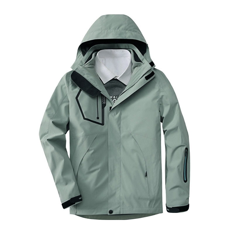 三合一可拆卸加绒外套冲锋衣冬季户外登山服情侣款KM-1202cfy图8