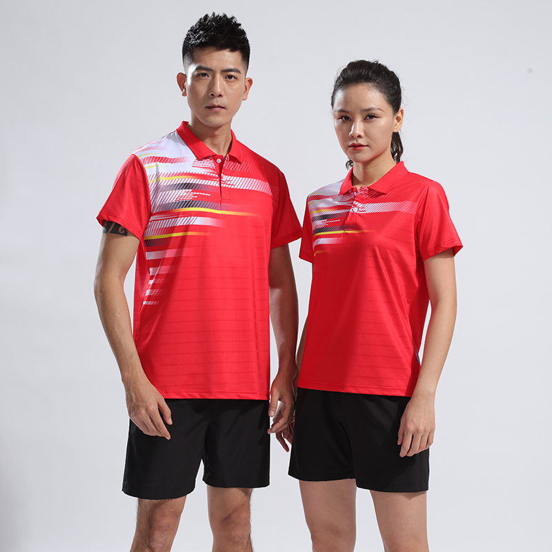 排球乒羽运动插色翻领休闲服套装女款55-8009女图2