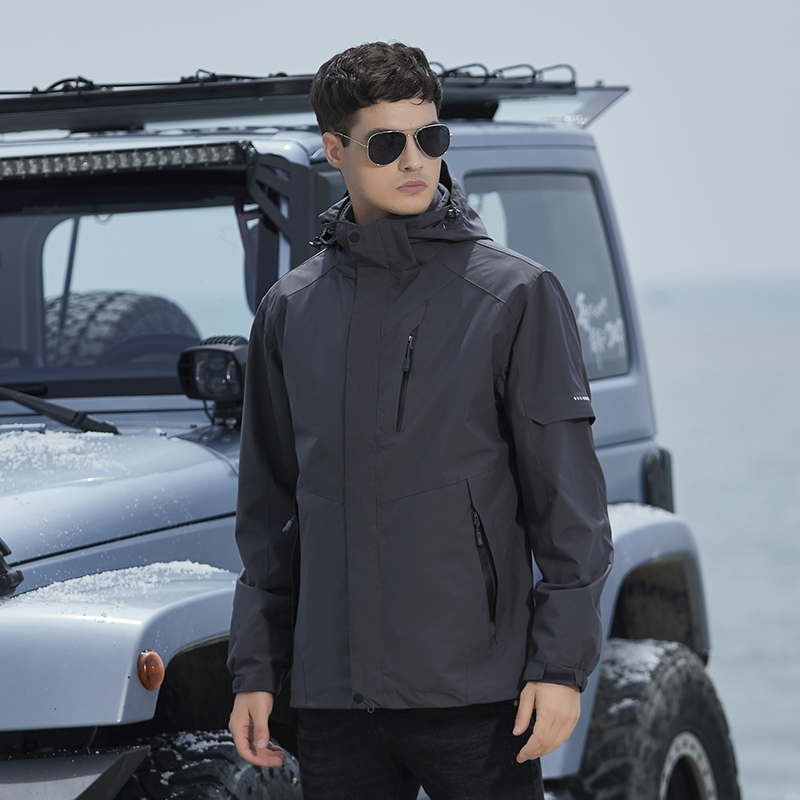 三合一户外抓绒衣内胆两件套登山服冲锋衣情侣款KM-W99001图3